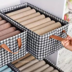 ✅Premium Cloth Organizer With Metal Frame Inside.