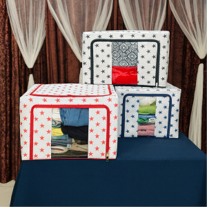 High Quality Star Printed Metal Quilt & Blanket Storage Bag