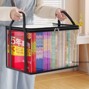 Transparent Book Storage Bag | Large Capacity Transparent Design