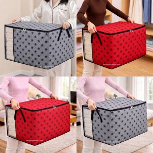 🎆Star Print Side Transparent Stoarge Bag Printed Quilt Storage Bag (H-6)