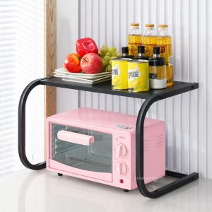 Microwave Oven Rack – Kitchen Organizer Stand with Storage Shelf