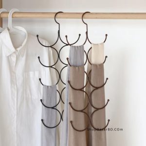 Hijab Hanger 10 Loop Metal Scarf &– Space Saving Wardrobe Organizer