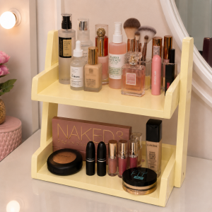 2 Layer Makeup Organizer Rack – Cosmetic Storage Shelf.